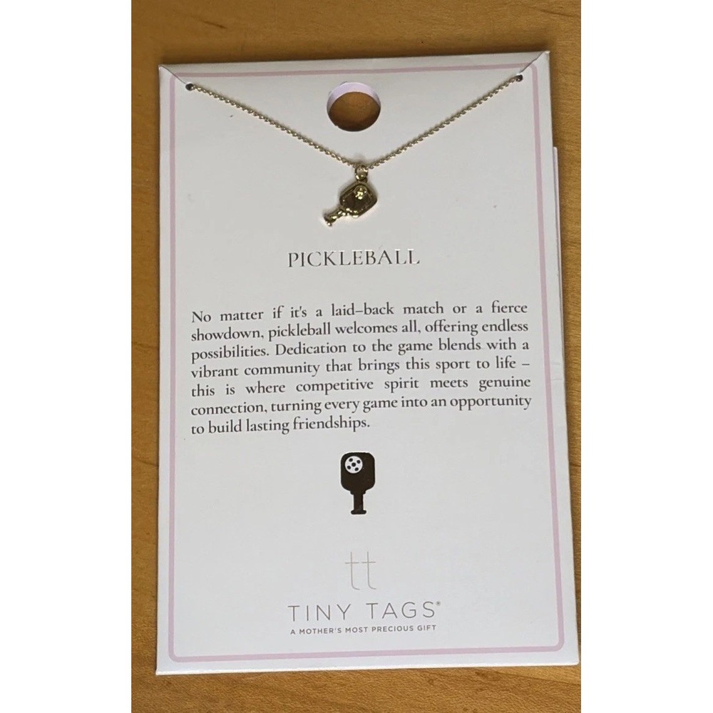 Tiny Tags Pickleball Necklace Pickleball Gifts for Women, Teams Gifts, Sport...